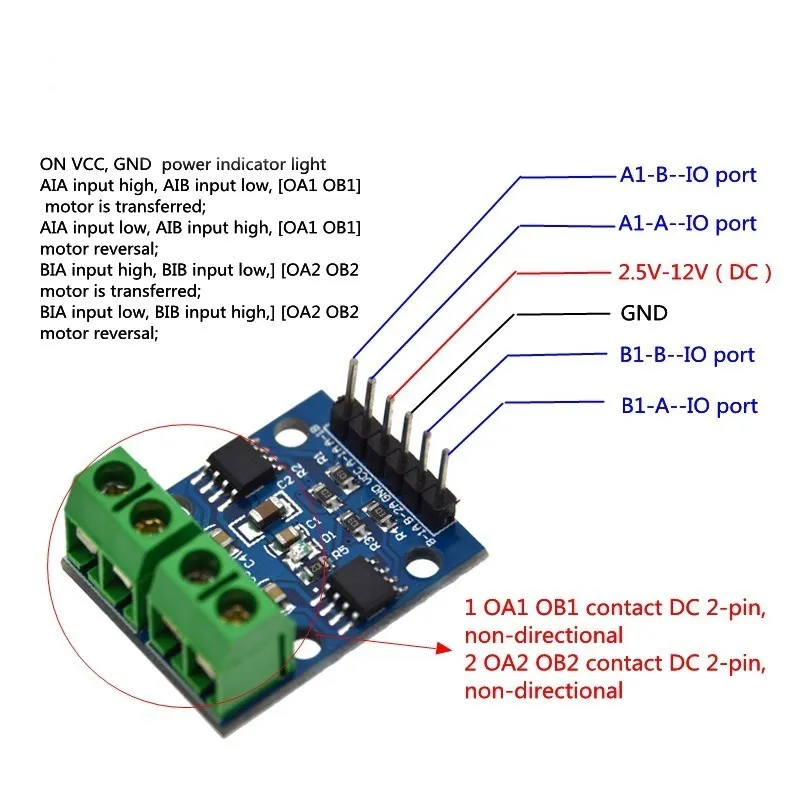 TZT L9110S DC Stepper Motor-Driver Board H-bridge Stepper Motor Dual DC motor module for Driver Controller Board  L9110S module