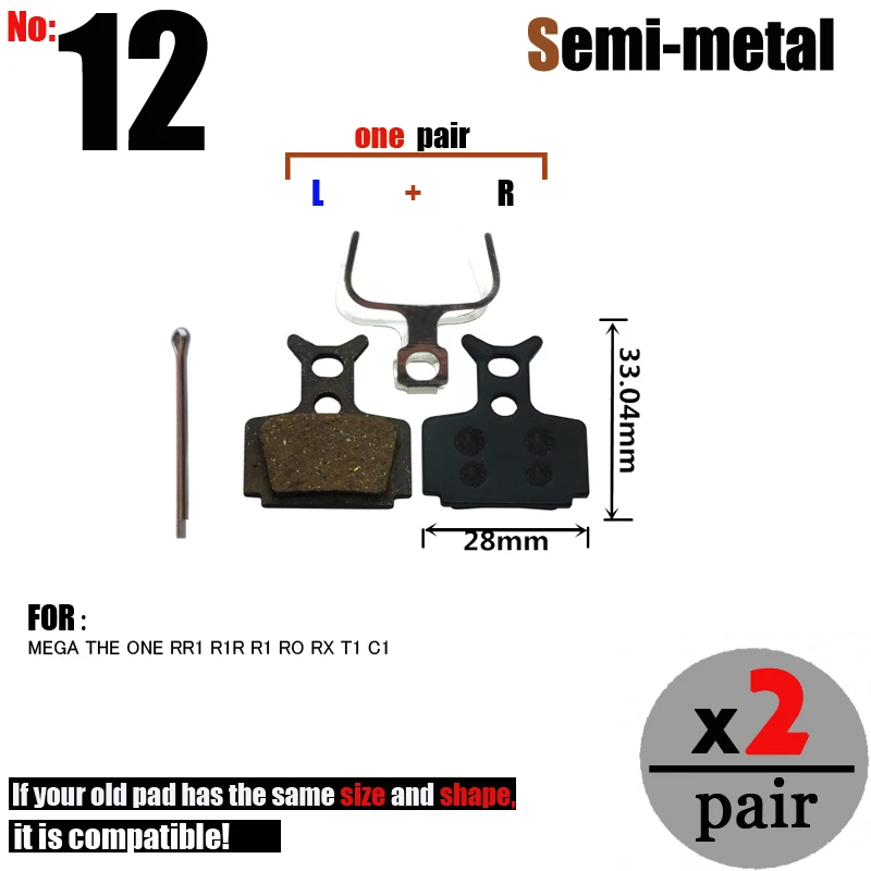 DELT 2 Pair Bicycle Disc Brake Pads FOR FORMULA MEGA THE ONE R1 RO RX C1 Mountain E-BIKE Cycling Part