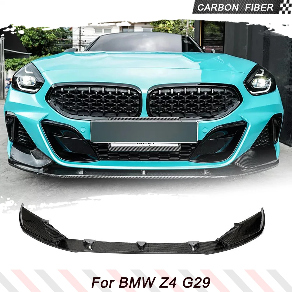 Carbon Fiber Car Front Bumper Lip Spoiler Guard Splitters for BMW Z4 G29 M Sport 2017-2020 Car Front Racing Splitters Body Kits