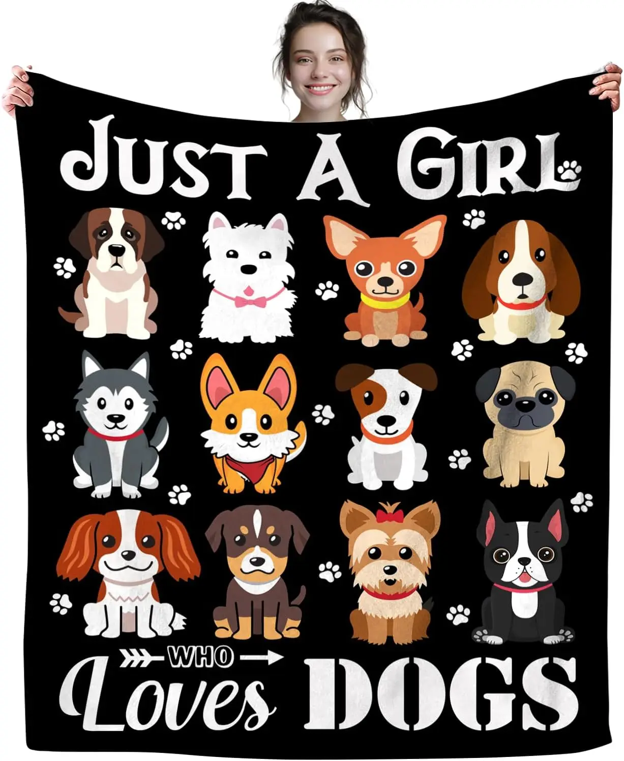 

VIKAMA Pet Lover's Declaration Flannel Blanket Ultra-Lightweight and Soft Living Room Sofa Bedroom Newborn Swaddle Blanket