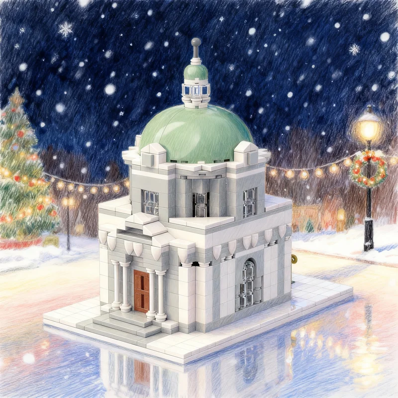 

655pcs MOC Architecture Church Santa Maria La Nuova Messina Model Building Blocks Construction Christmas Gifts Kids Toy Brick