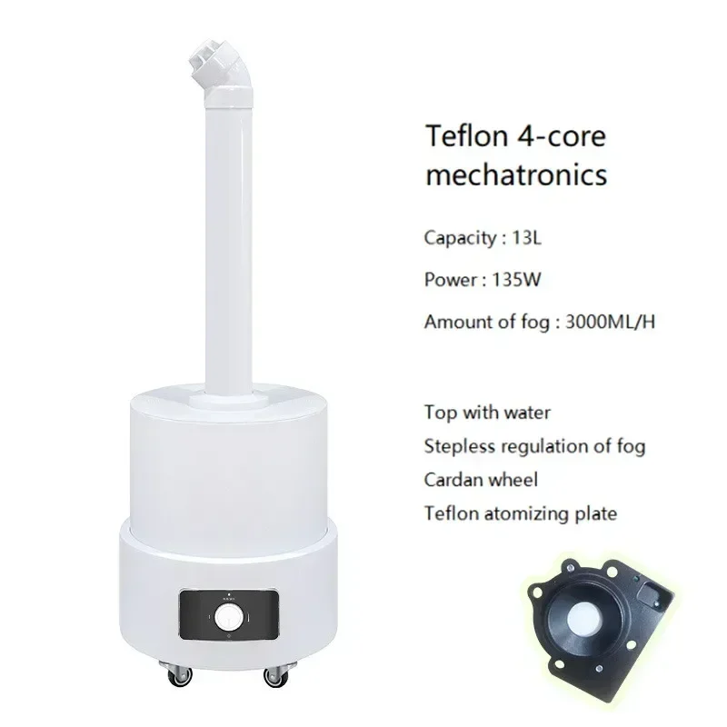 Portable 220v Ultrasonic Humidifier Large Fog Volume Of Vegetables And Fruits Preservation Stainless Steel Atomizer Head Disinfe