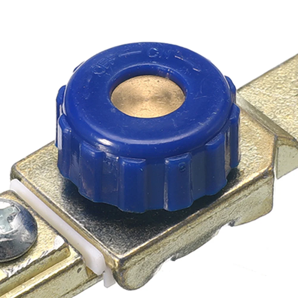 

Blue Universal Isolator Power Off Switch Screw Install Pole Clamp Leakproof Terminal Anti-Theft Cut Off