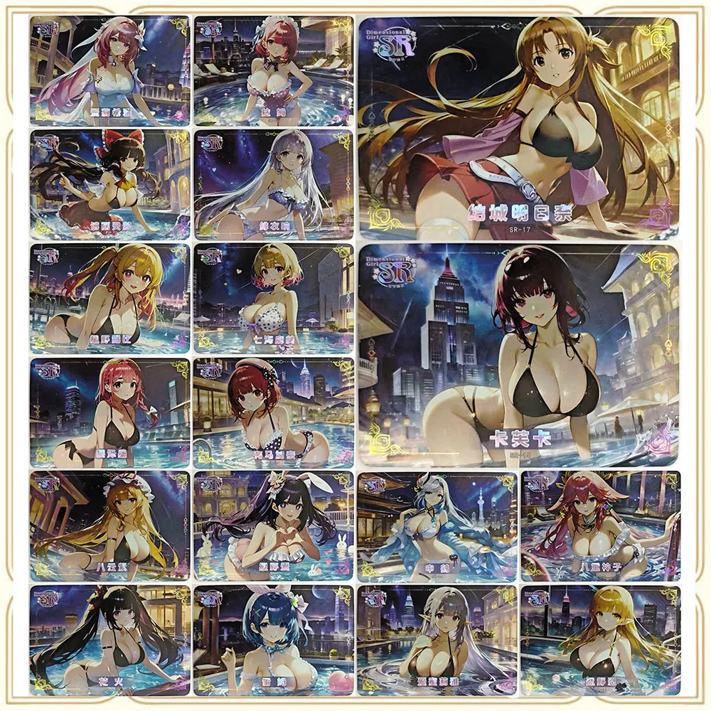 

18 шт./компл., аниме «История богини», SR Kitagawa Marin Tokisaki Kurumi, вспышка, коллекционная карточка, игры для мальчиков, игрушки, подарки на Рождество и день рождения
