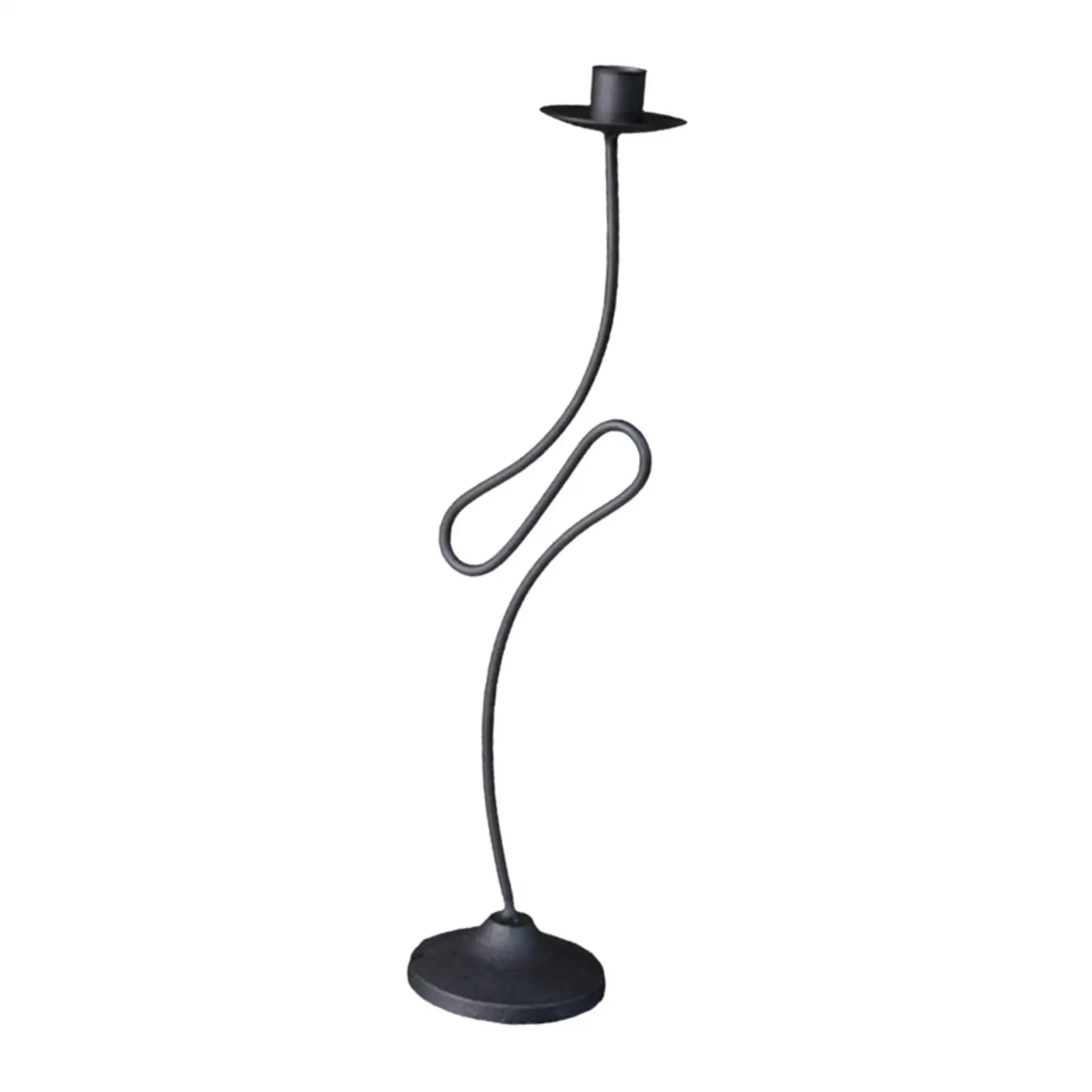Rustic Iron Candelabra Taper Candle Holder Vintage Design for Dining Room Decor Elegant Tall Candlestick Stand Home Accessory