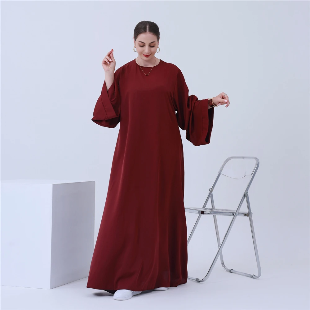 Modesto abaya muçulmano feminino casual longo maxi vestido turquia dubai árabe roupas islam vestido eid ramadan caftan femme jalabiya robe