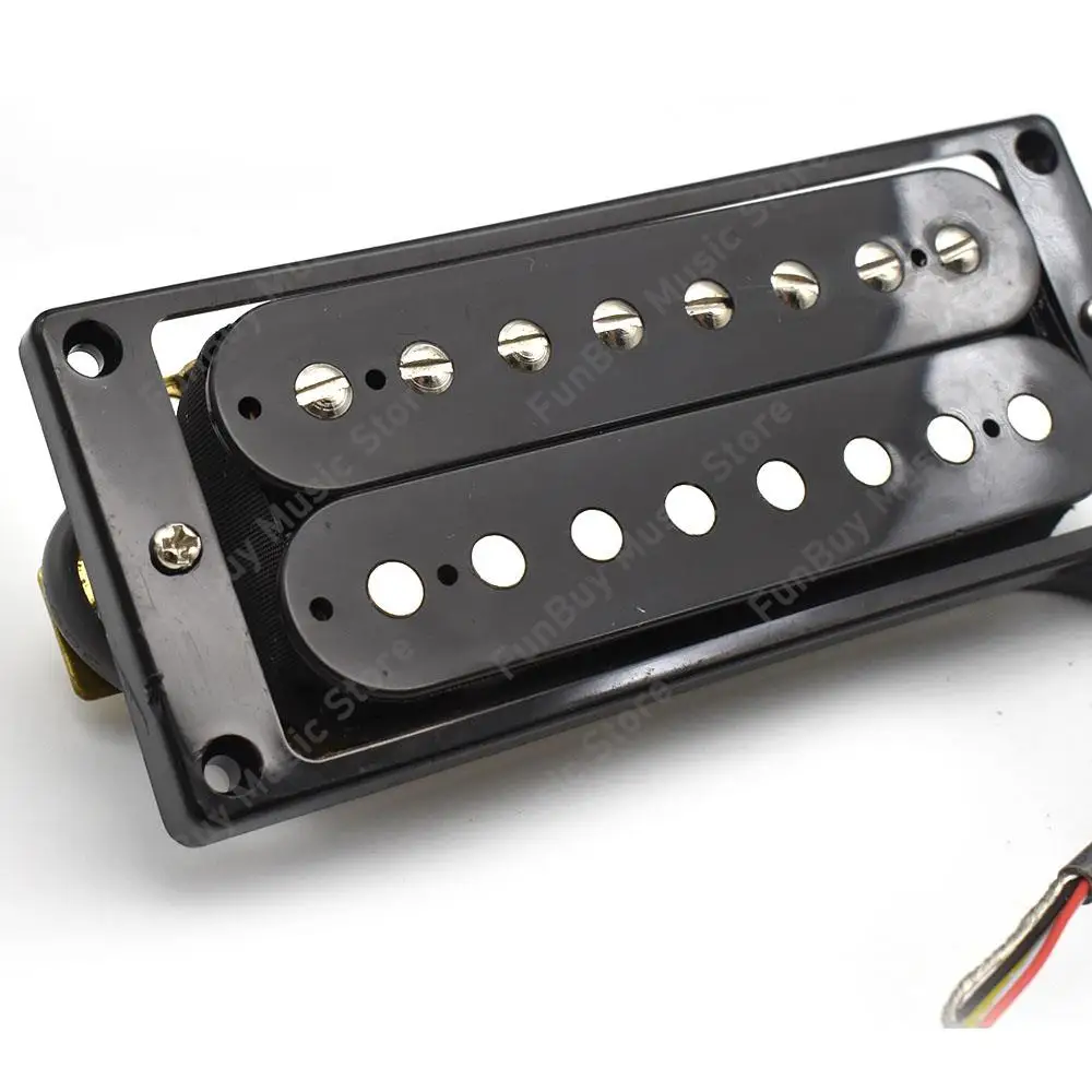 8 String Dual Coil Electric Guitar Humbucker Pickup Neck and Bridge Pickup Black for Lp Electric Guitar