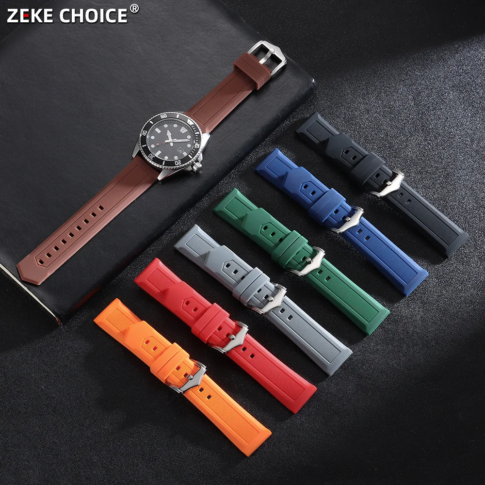 

18mm 20mm 22mm 24mm 26mm Silicone Watch Straps Universal Waterproof Sports Watchband for Citizen for Seiko for Rolex Bracelet
