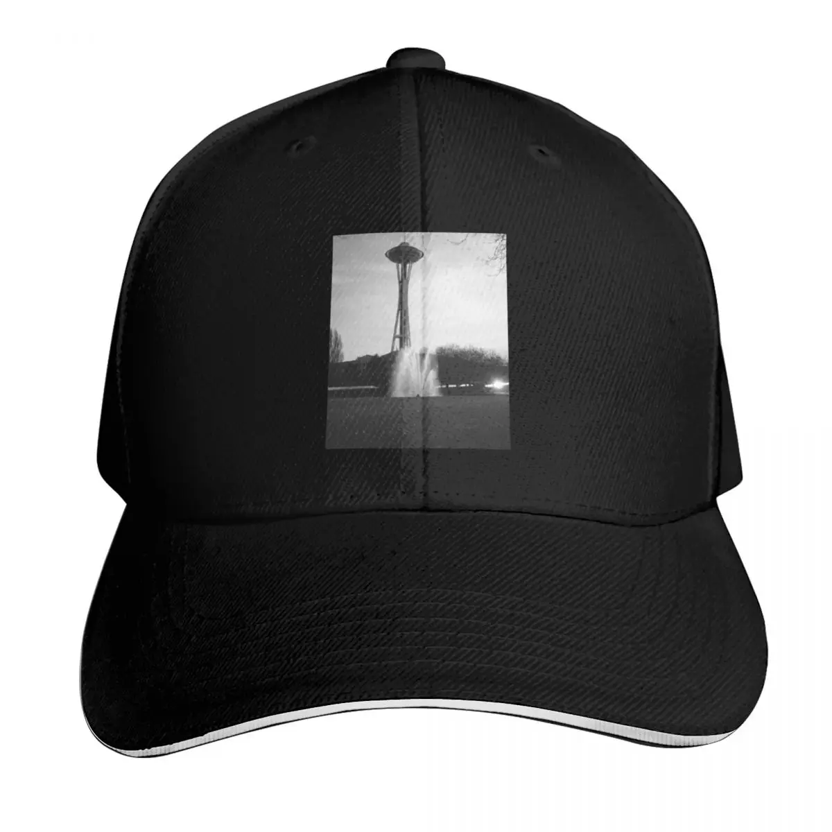 Timeless Seattle: Space Needle In Black And White Baseball Cap Visor summer hat Hat Baseball Cap Thermal Visor For Girls Men's