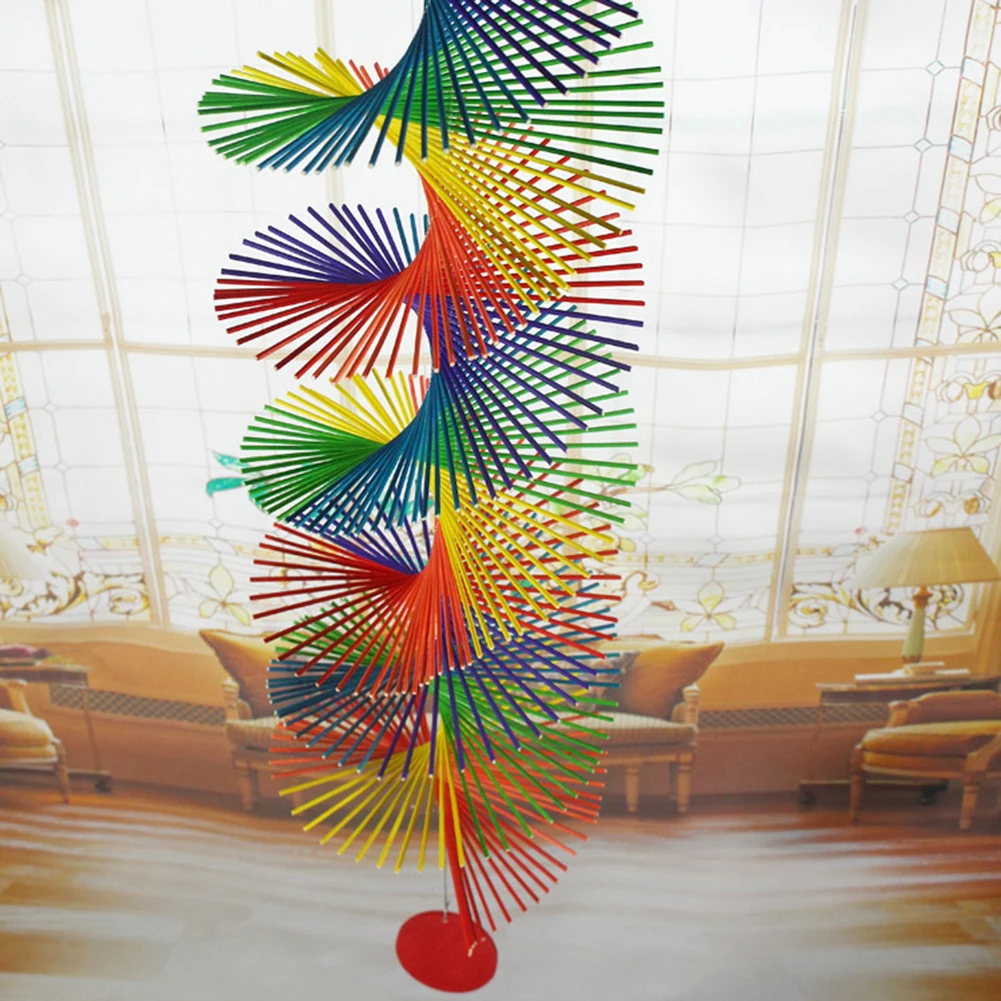 Colorful Wind Chime Garden Home Decorative Twisted Rainbow SpinnerWood Home Decoration 80*50*8cm Kindergarten Ornaments