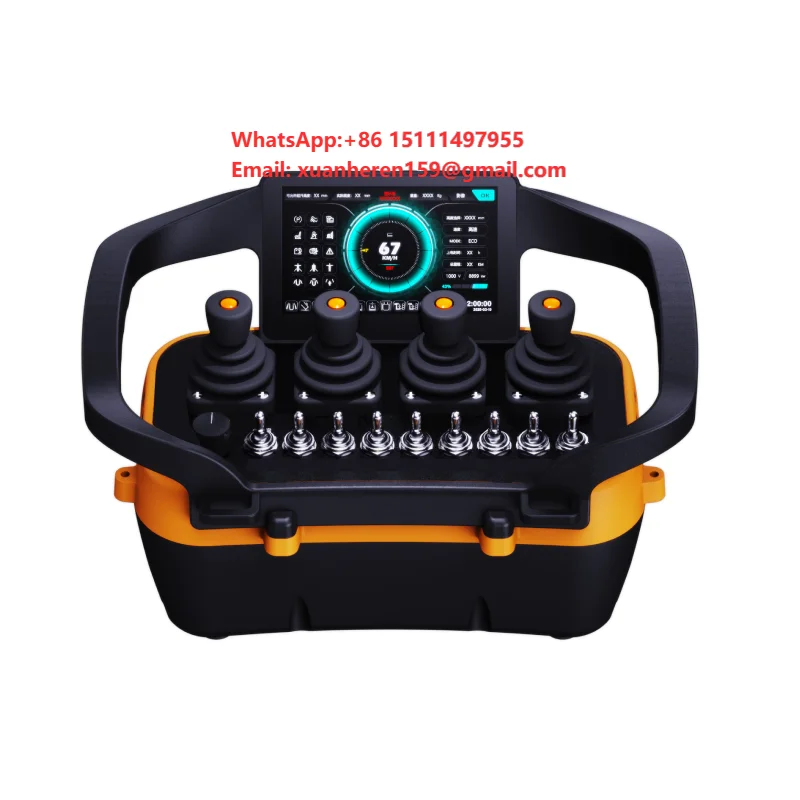 Wireless Industrial Remote Control with 7-Inch Display Screen for Truck Crane Aerial Worker Construction Machinery Parts DL-RC01