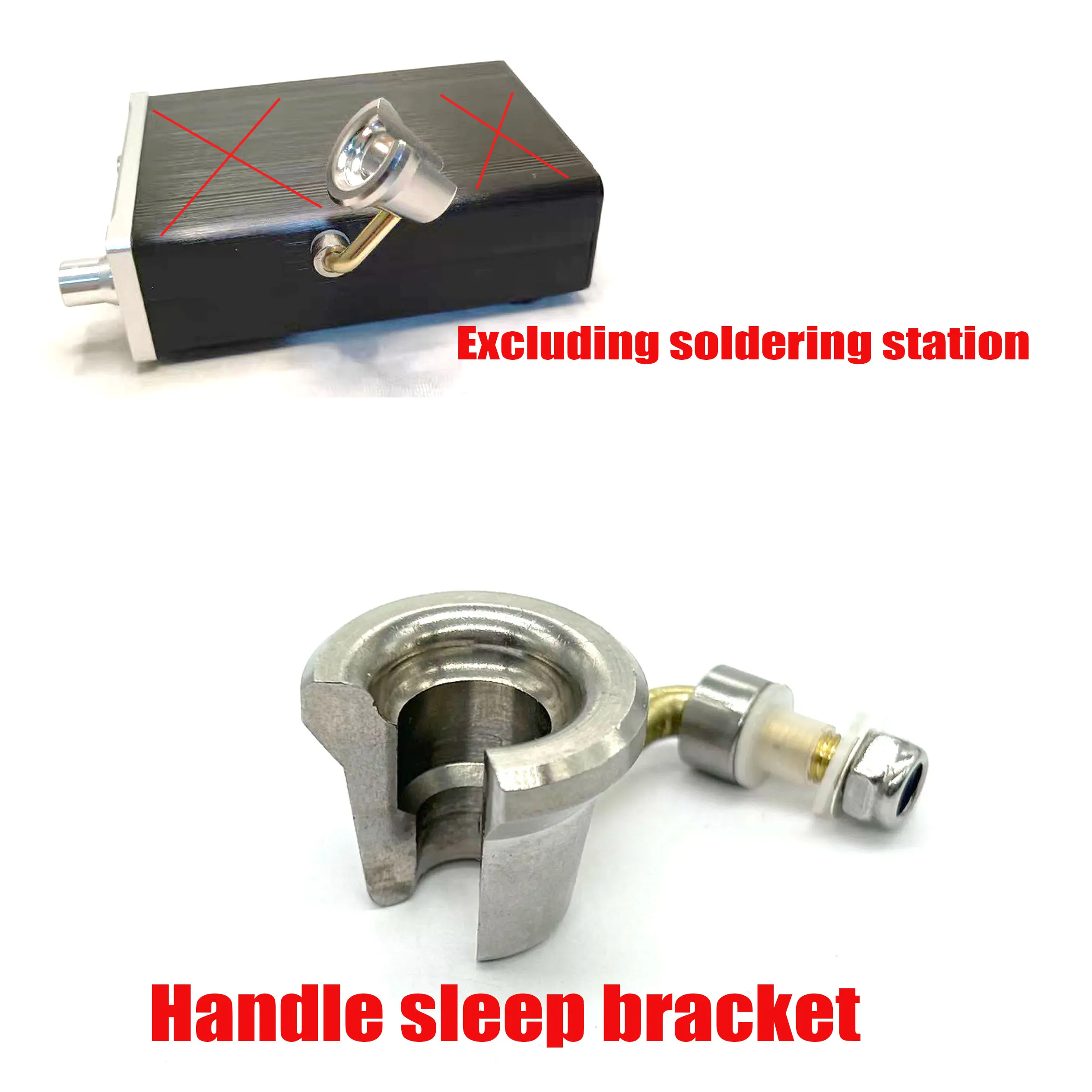 DIY T12 C245 C210 Metal Head Handle Holder Soldering Station Stand for Iron Tips Repair Welding Tools Metal Heating Sleep