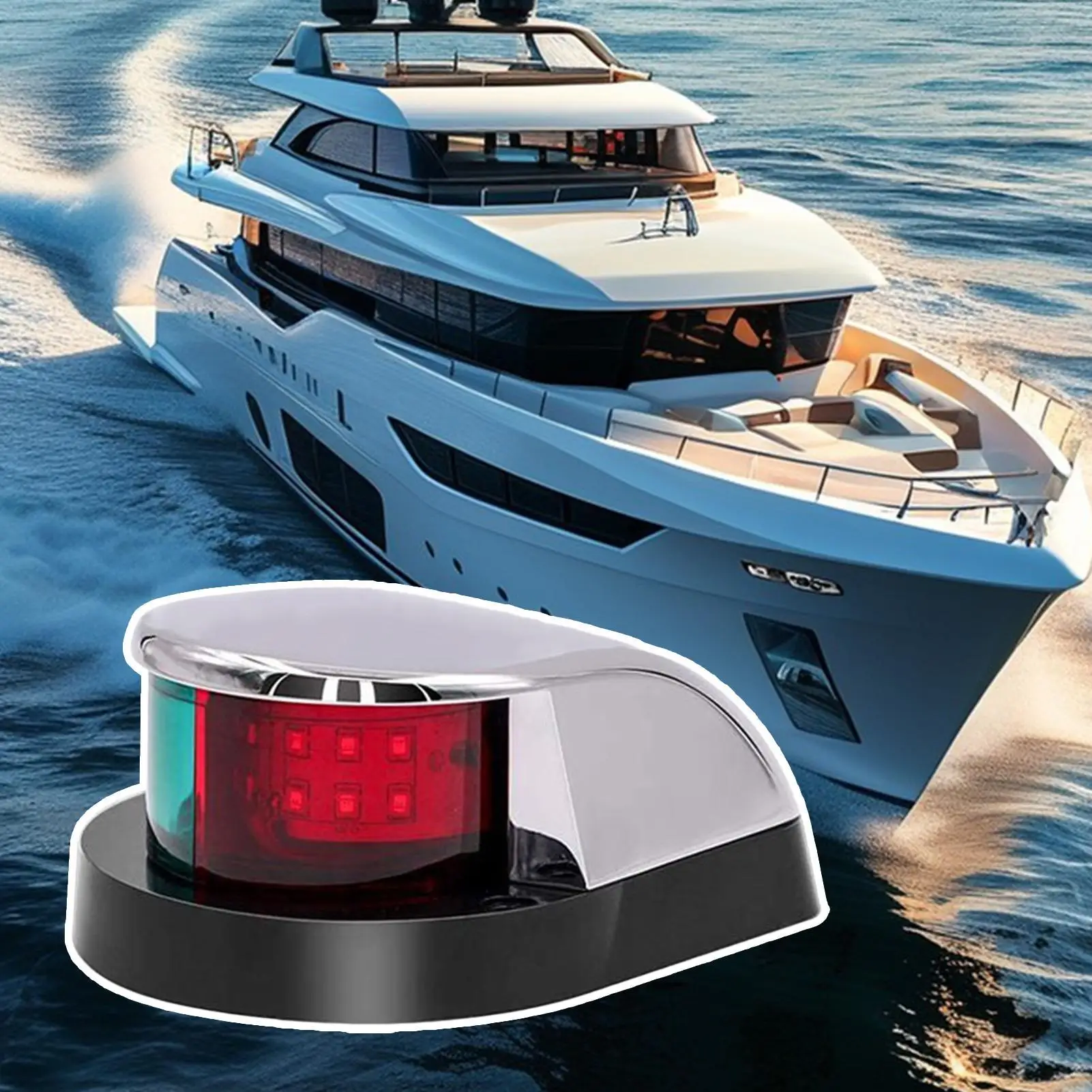 Running Lights For Boats Boat Marker Lights High Safety Marker Lamp For Yacht Canoe Kayak Trailer Canal Heavy Rain Snow Fog
