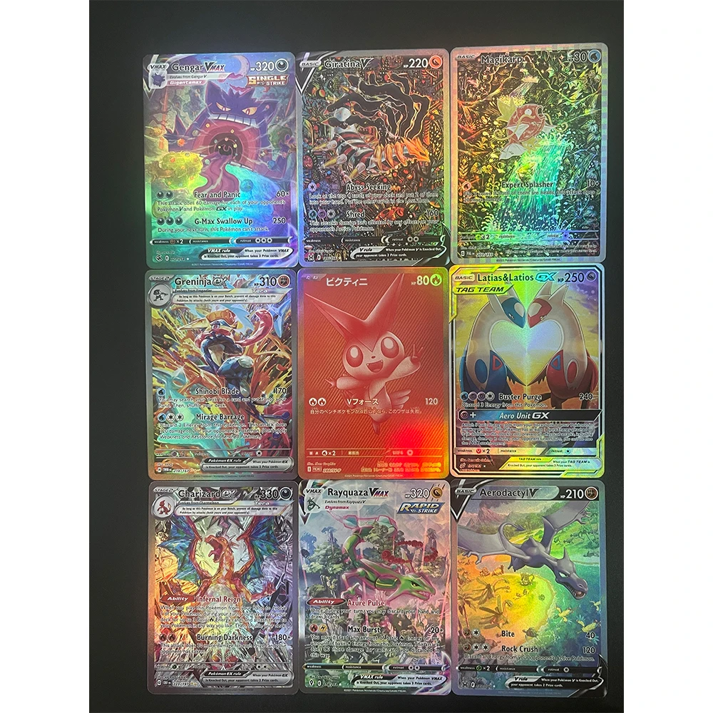 

Ptcg English Anime Card Charizard Rayquaza Giratina Mewtwo Gengar Greninja Proxy Collection Cards Toy Gift