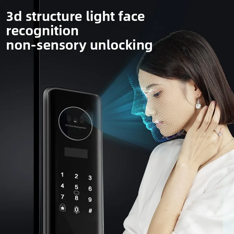 Face Fingerprint Recognition Electronic Cat Eye Can Be Captured Remotely Fully Automatic Electronic Intelligent Fingerprint Lock