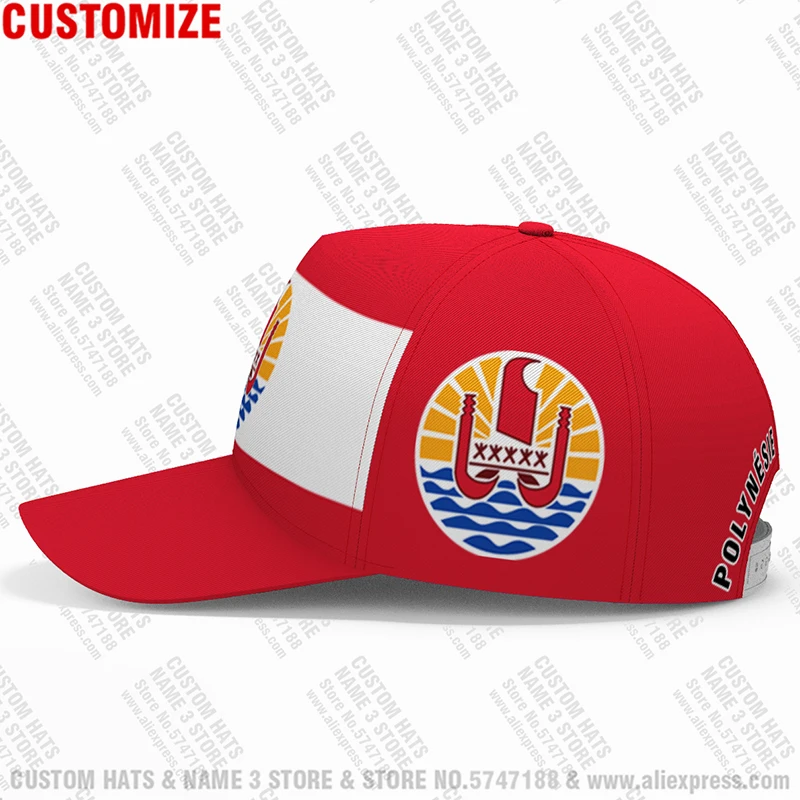 Polynesia French Baseball Caps Free Custom Name Polynesian Team Logo Pf Hats Pyf Country Travel Dutch Nation Totem Flag Headgear