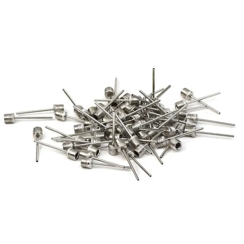 10/20pcs Ball Air Needle Stainless Steel Pump Pin Basketball Inflating Pump Needle Football Inflatable Valve Adaptors Nozzle