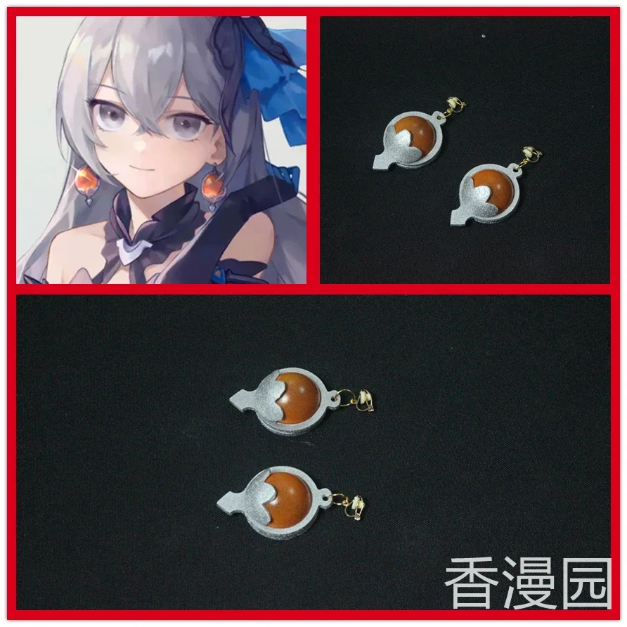 Game Honkai Impact 3 Bronya Zaychik Earrings Cosplay Props Halloween Carnival Party Cosplay Props Birthday Gifts