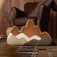 Mountain Shape Pillow Chinese Brown Color Cushion Luxury Decorative Throw Retro Sofa Chair Home Decorations