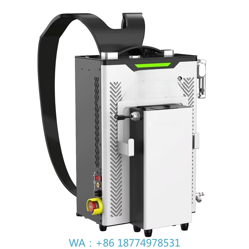 PFT 200W Pulse Cleaning Machine Backpack Portable Cleaner for Metal Oxidation Rust Wood Paint Removal