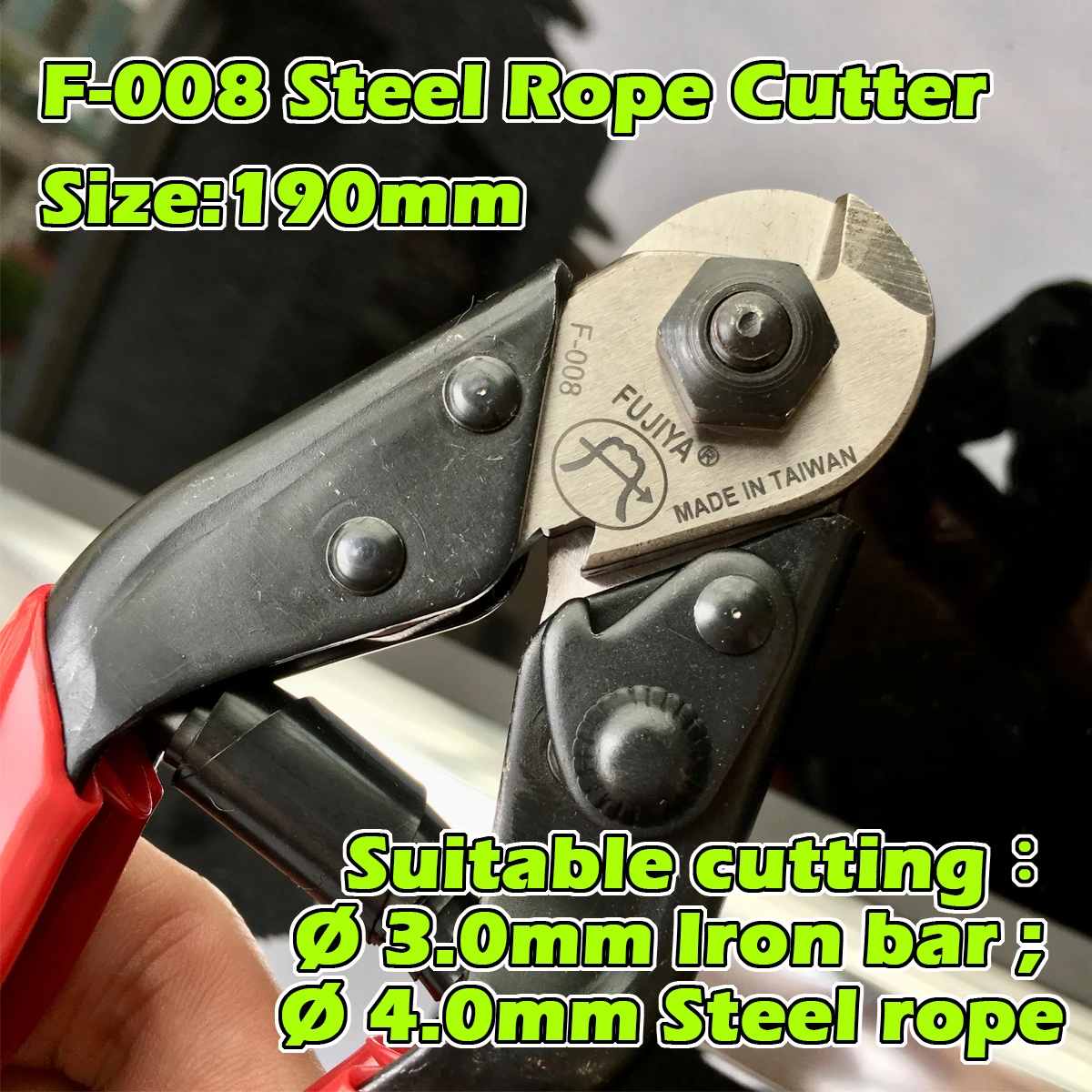 Steel Wire Rope Cutter Cable Cutting Pliers High Strength Anti-rust Soft Grip Plastic Handle Metric OEM 5.0mm Capacity