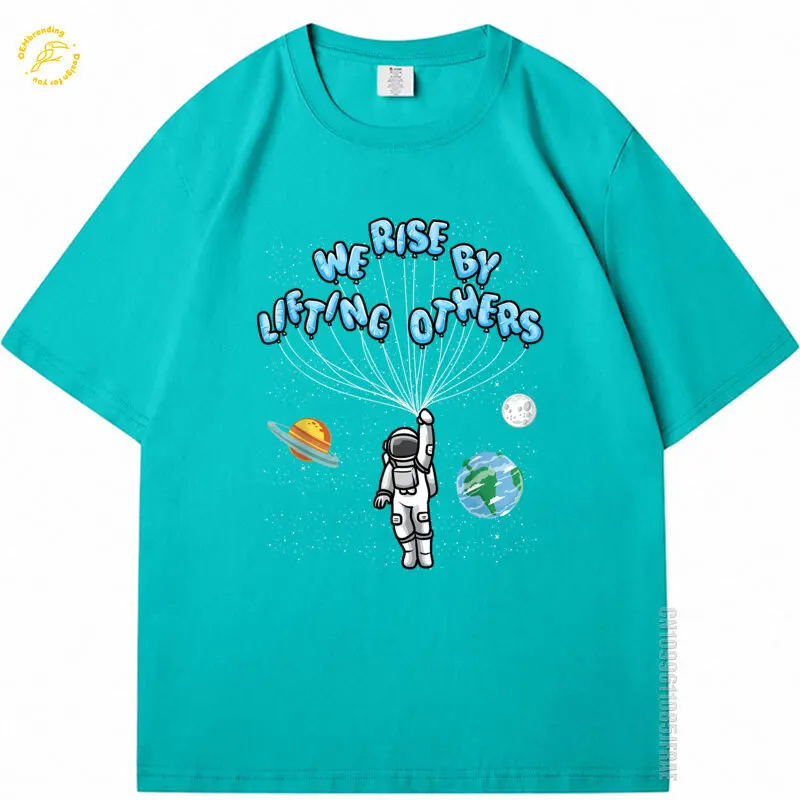 نحن نرتفع إقتباس تحفيزي المتضخم تي شيرت كلاسيكي صالح قصيرة الأكمام الكبار قصيرة الأكمام تي شيرت الرجال ملابس رجالي التي شيرت كول