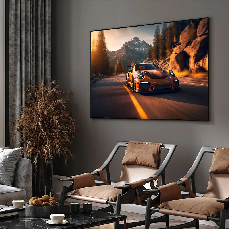 Modern Luxury Performance Car Classic Sports Car GT3 Series Canvas Painting Print Posters for Room Living Art Home Wall Decor