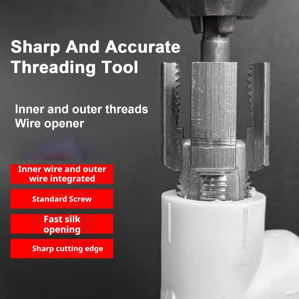 

Устройство для резки трубной резьбы Резак для труб Прочный универсальный инструмент для резки трубной резьбы для труб Внутренний и внешний