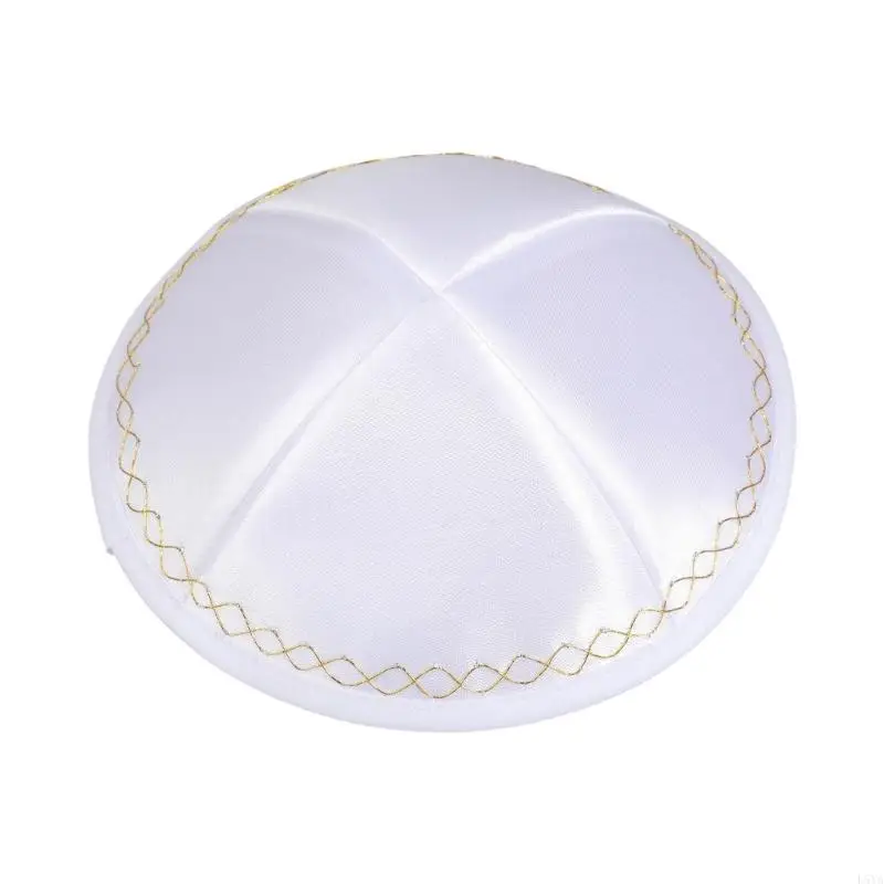 

L5YA Elegant Polyester Yarmulke Headpiece For Adults And Children Gentle Fabric Suitable For Various Occasions