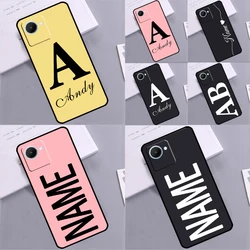 Personalised Name Initials Custom Case For Realme GT Neo 5 3 2 3T 8 9 10 11 Pro Plus C15 C25s C21Y C30 C33 C35 C53 C55 C31