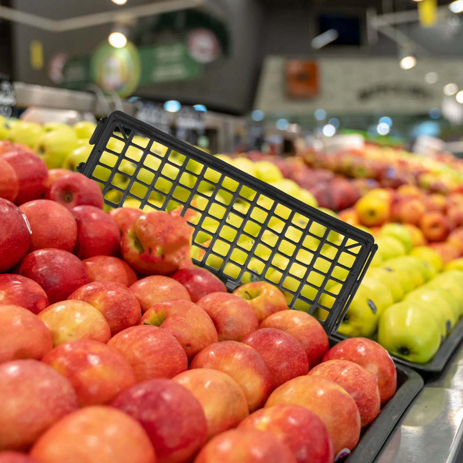 4Pcs Fresh Food Organizer Rack Supermarket Fruit Vegetable Display Guardrail Produce Shelf Shelf Partition Barrier