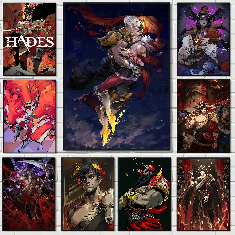 GAME Hades Funny Cute Cartoon Posters Prints Canvas Painting Wall Art Picture Living Room Home Decor