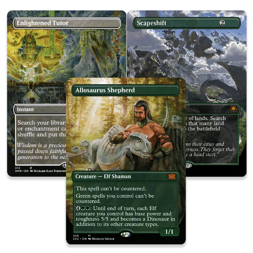 Коллекционные карты TCG: Редкие магические голографические карты для игры — Альлозавр, Овчарка, Озаренный наставник, Скейпшейфт — Подарок для мальчика на праздник