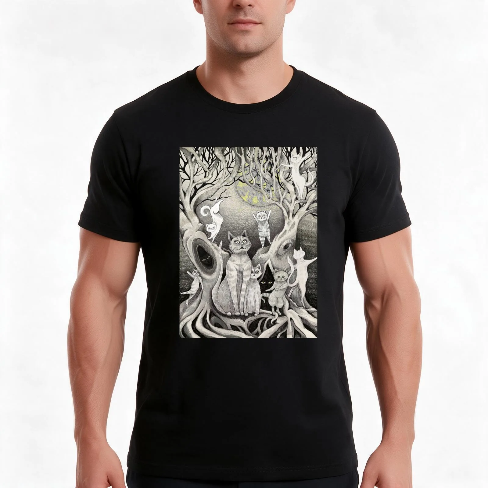they danced in the light of the moon & stars remastered T-Shirt, Summer Casual Cotton Tee, Oversized Streetwear Tops