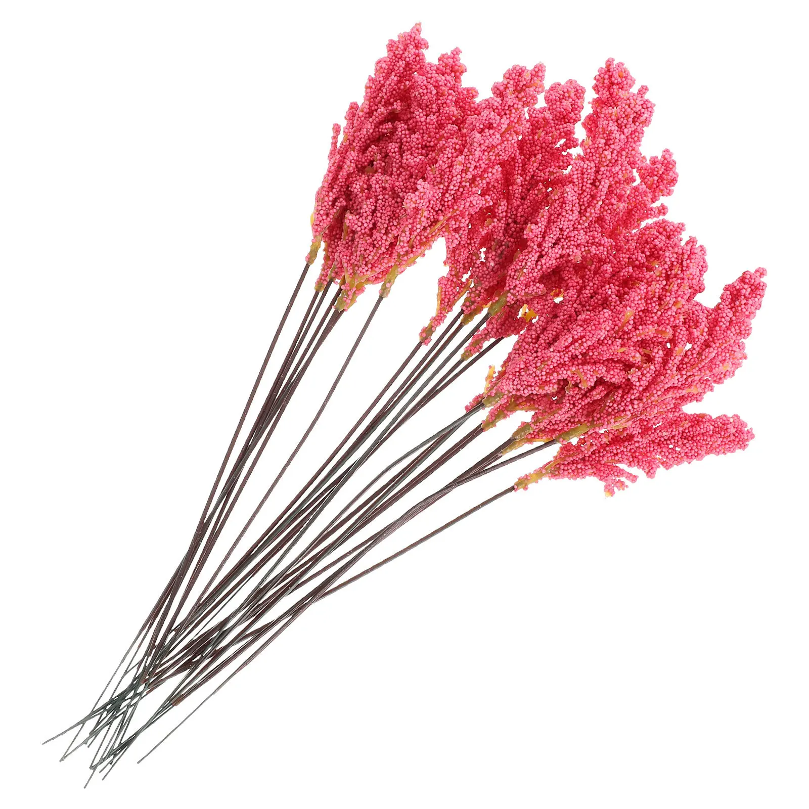 

24pcs Simulated Wheat Ear Artificial Flowers Realistic Home Decor For Living Room Office Shop Diy Arrangement Dried Flower