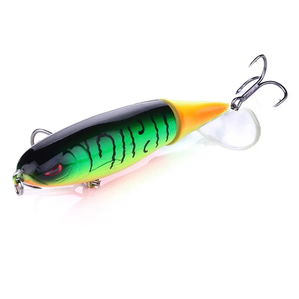 1 pz 10cm 14cm Topwater Spinner Fishing Lure Popper matita artificiale Hard Bait elica rotante coda attrezzatura da pesca Swimbait