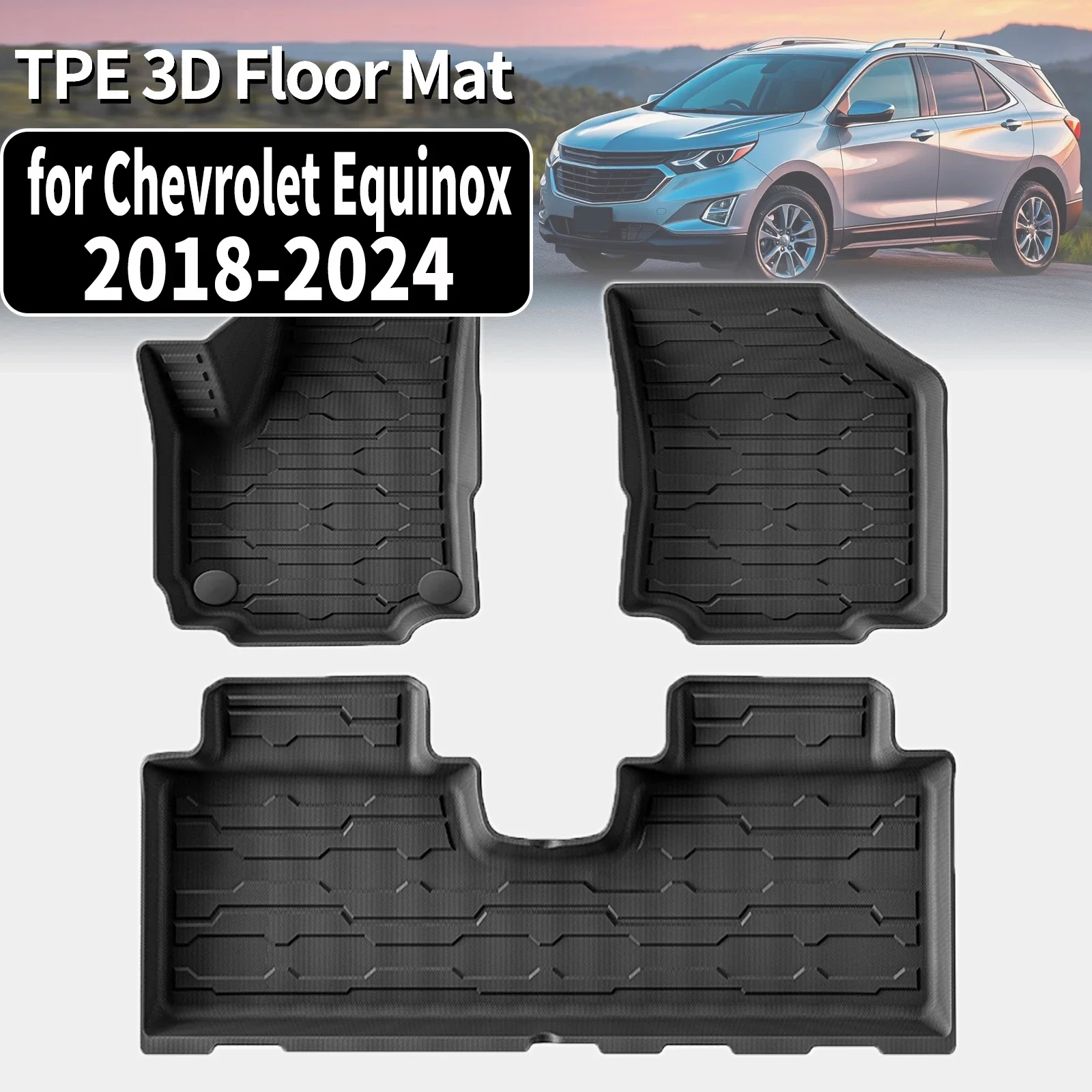 

for Chevrolet Equinox 2024 2023 2022 2021 2020 2019 2018 TPE Car Floor Mats Waterproof Non-Slip Easy Clean Accessories