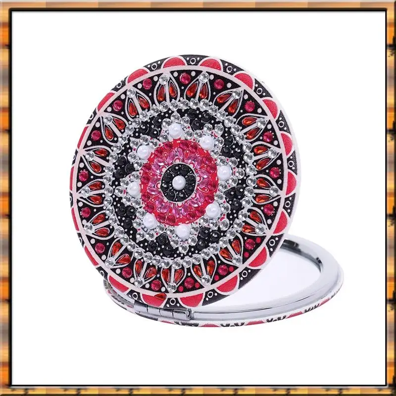 

Карманное зеркало Sep N12R «сделай сам», зеркало с алмазной живописью, портативное увеличительное складное зеркало для женщин и девочек