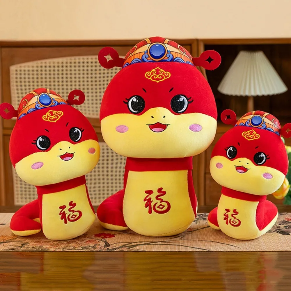 Big Eyes Snake Year Plush Toy The God of Wealth Good Luck Wealth Snake Year Mascot Toy Chinese Style Blessing