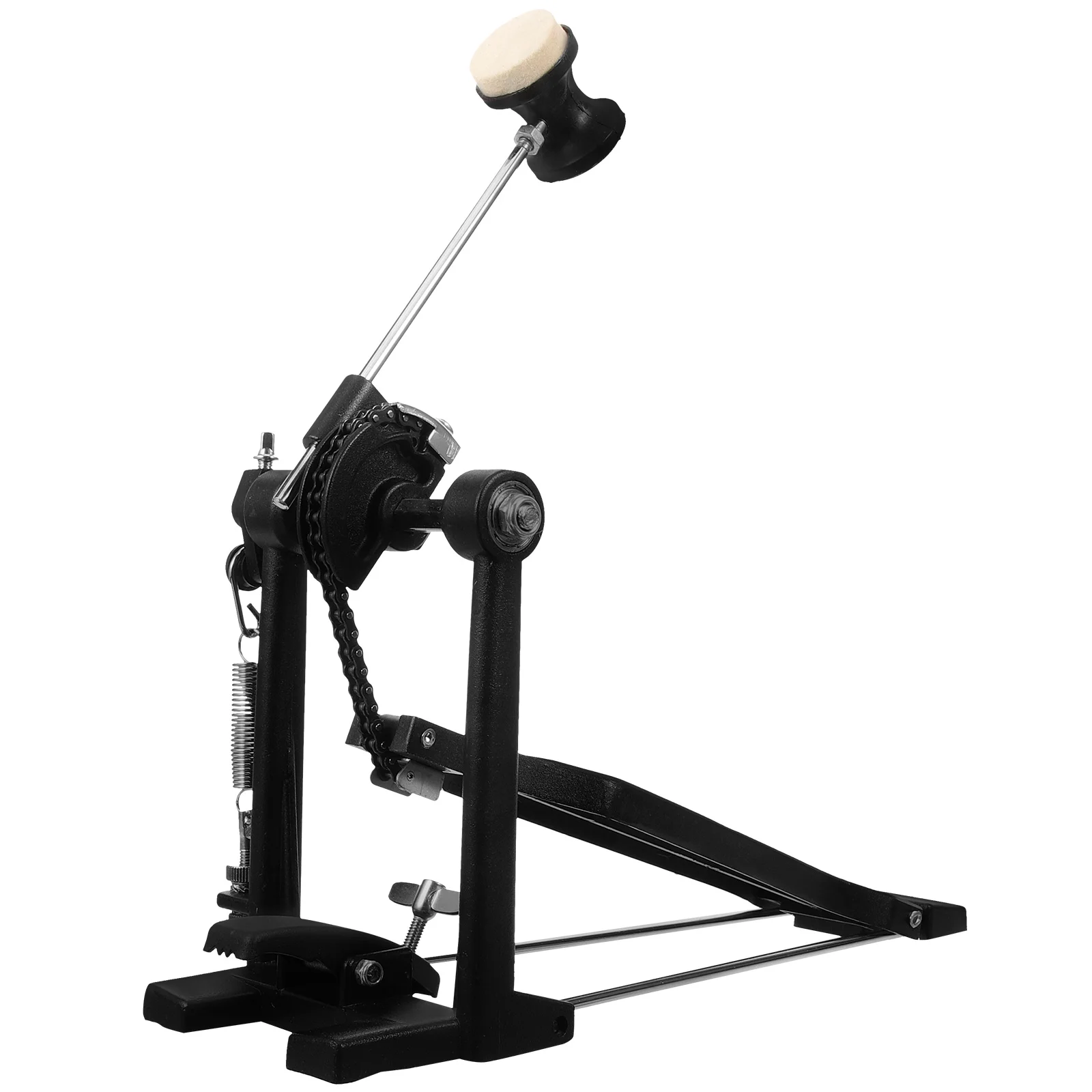 

Aluminum Alloy Kick Pedal Single Spiral Bass Spring Tension Assembly Thick Chain Widened Base Extended Foot Plate Anti Slip