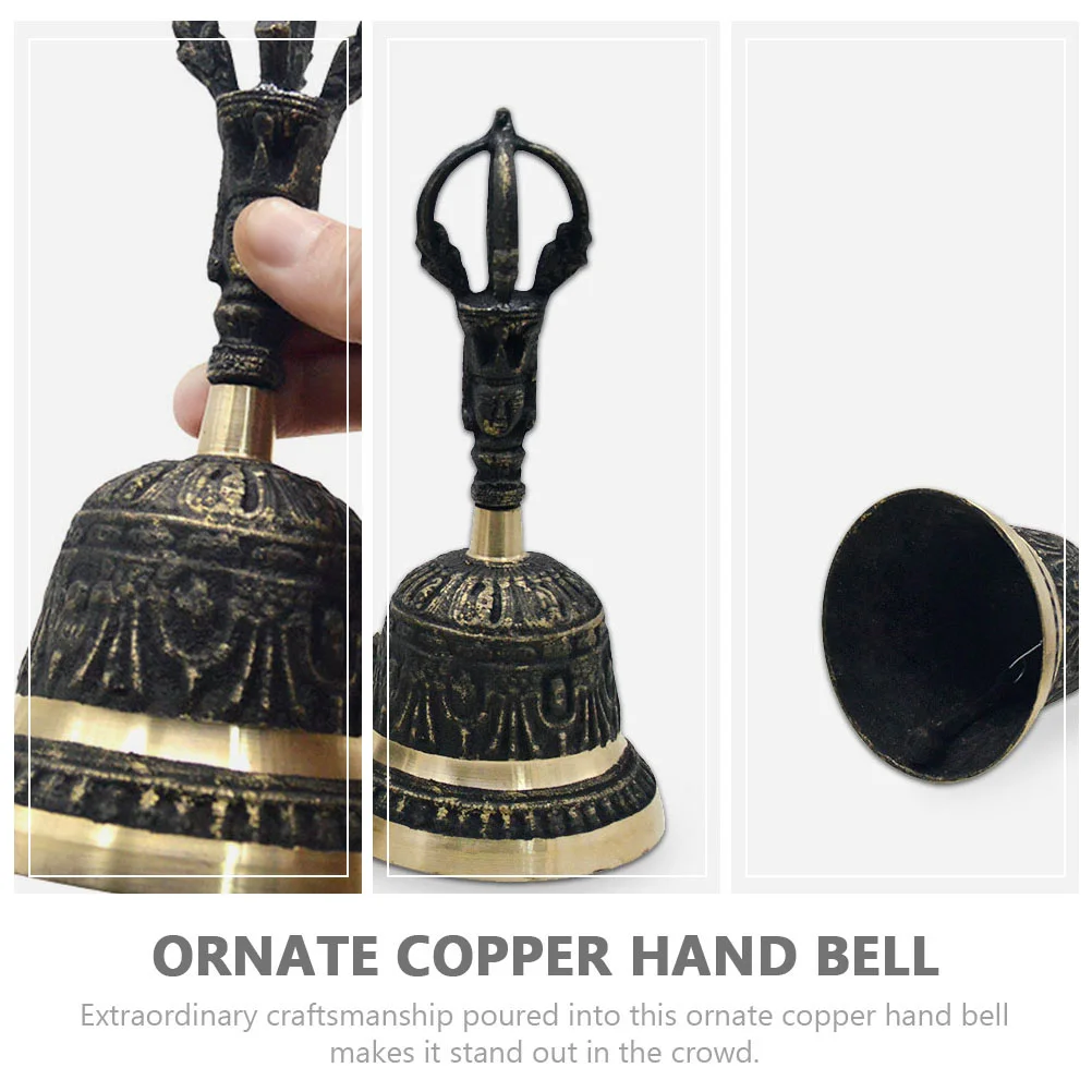 Hand Ring Bell Hand-cracked Simple Copper Call Interesting Unique for Home Creative Handbell