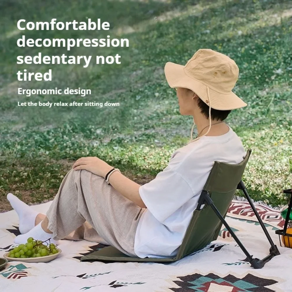 Outdoor Chair Camping Chairs Ultralight Folding Beach Chair Portable Strong Load-bearing Folding Chair Travel Hiking  Furniture image 6