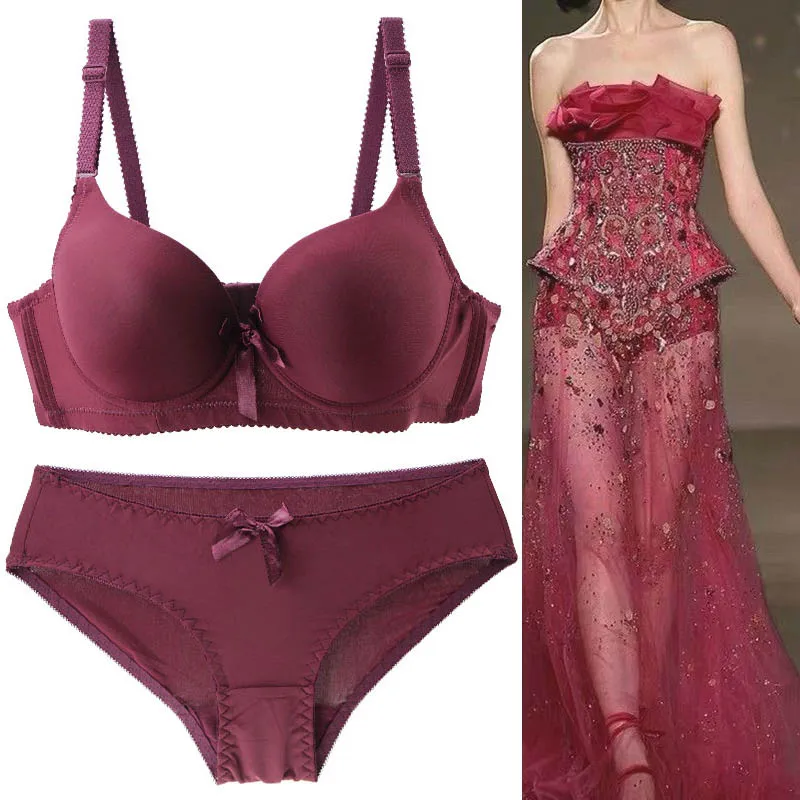 2022 neue Sexy 34-42 BC Tasse Bhs Set Für Frauen Büstenhalter Rosa Rot Blau Beige Schwarz Höschen Unterwäsche plus Größe Dessous