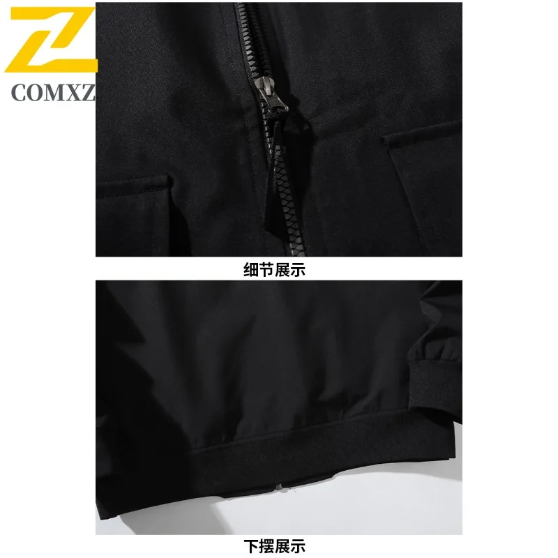 سترة رجالي COMXZ بياقة بيسبول غير رسمية سترات مضادة للرياح لركوب الدراجات في الهواء الطلق 2025 سترة واقية جديدة للخريف خفيفة الوزن غير رسمية #6