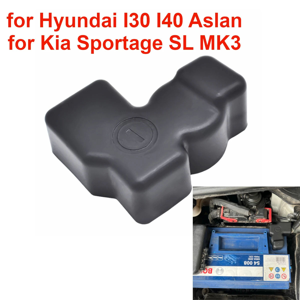 Car Battery Anode Protection Cover Negative Electrode Terminal Protector Cap for Kia Sportage Rio for Hyundai Tucson Elantra i30