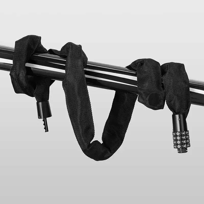 Bike Chain Locks Anti Theft Heavy Duty Bicycle Chain Lock 3.9 Feet Long Secure Chain Lock 4-Digit Combination Lock for Bikes