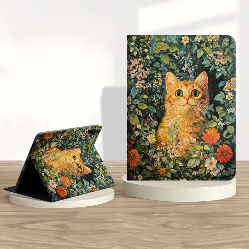 

Cute Cat Pattern Art Tablet Case For Honor Tab Pad 6 7 8 9 X8 V7 V8 X9 13 X8a X9a Pro 10 Magic GT GT2 10.1 13.3 Inch