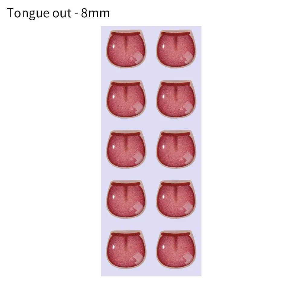 

Multi styles Decals Glass crystal Anime Figurine Cartoon Mouth Stickers Face Organ Paster MouthChips Paper
