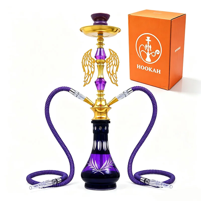 Hookah 2 Hose Wing Eagle Hookah Complete Set Arabic Shisha Narguile Chicha With All Accessories For Home Bar Party ﻿