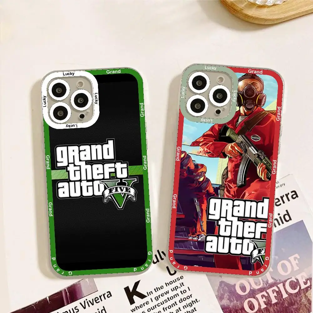 rockstar gta Grand Theft Auto Phone Case For iPhone 12 11 13 14 Pro Max XR XS Max X SE2020 7 8 Plus Case